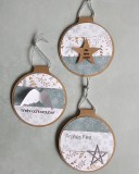 Kreativ Set 85 - 3 Christbaumkugelkarten